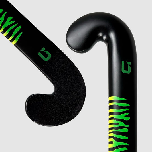 GRINT TIGRISE field hockey stick in black lizard green