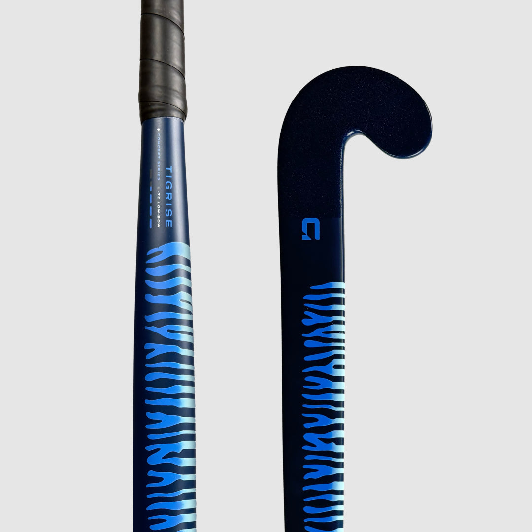 GRINT TIGRISE field hockey stick in deep blue navy with silver twill