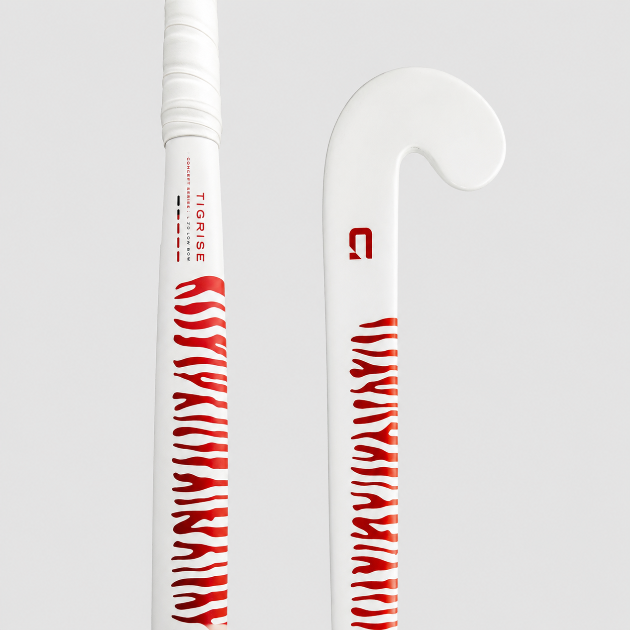 GRINT TIGRISE field hockey stick in white hot coral